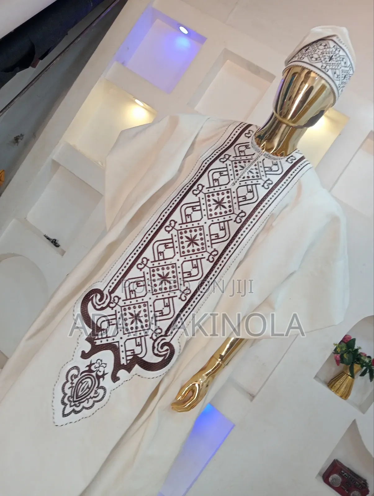 Agbada Ofi With Embroidery