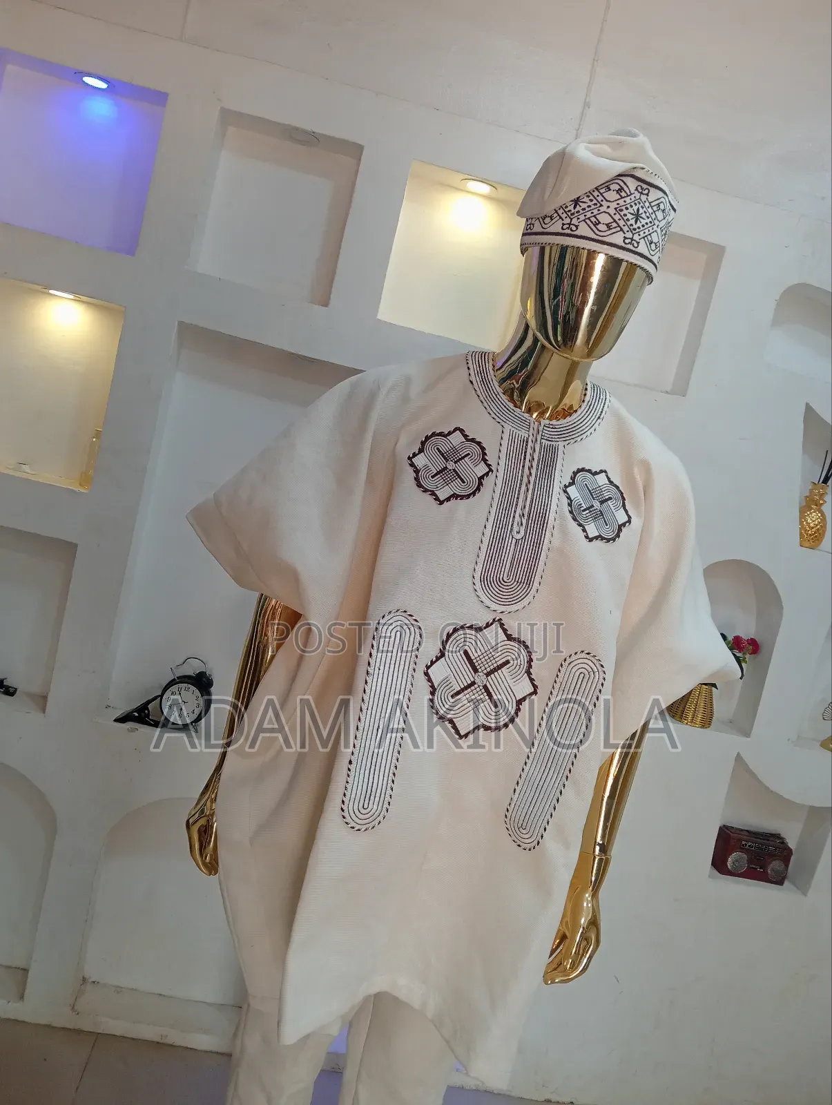 Agbada Ofi With Embroidery