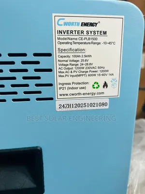 Cworth 1200w With 2.5kwh Battery All in One Solar System (Solar Gen)