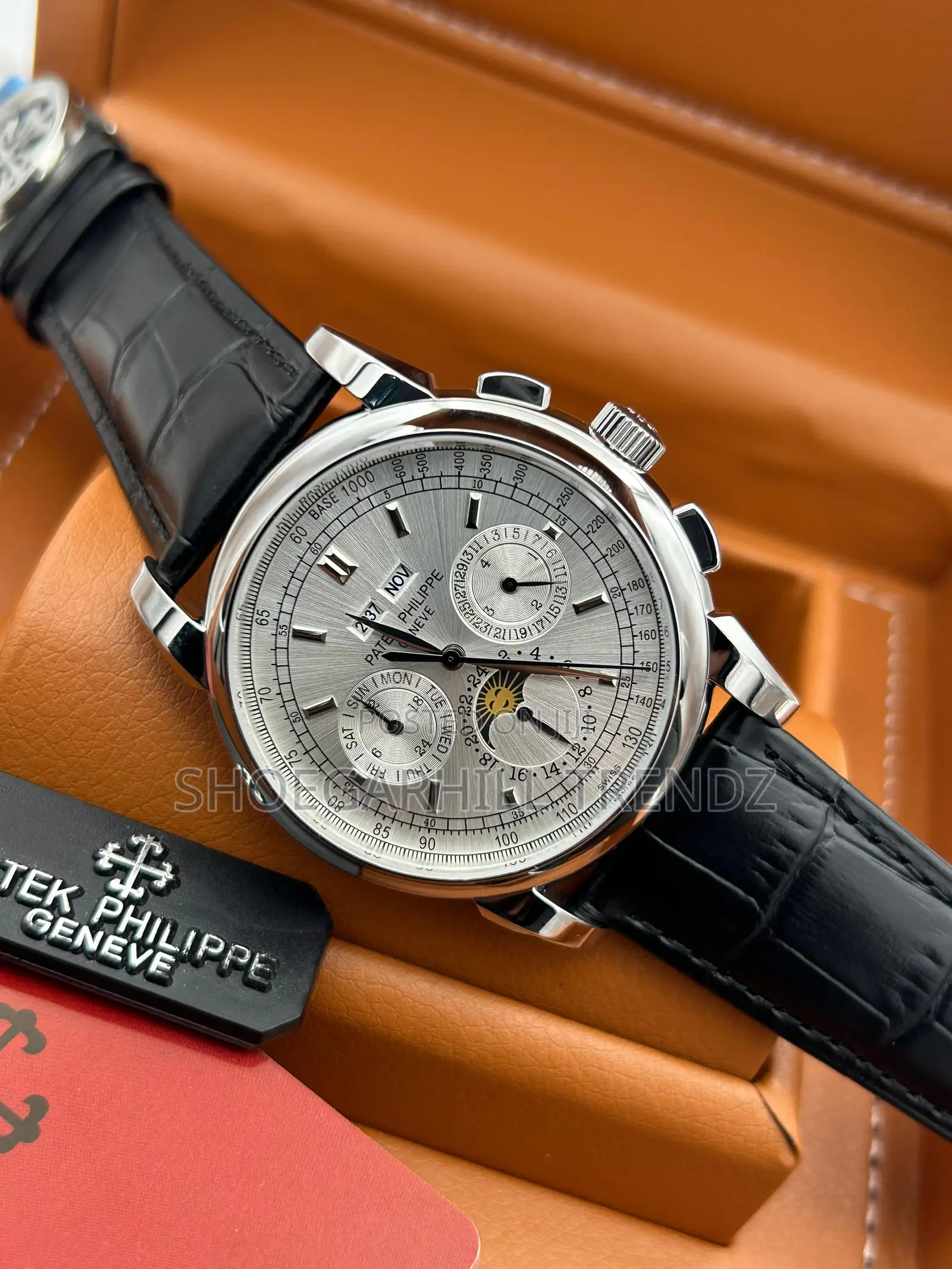Patek Philippe Round Face Leather Watch