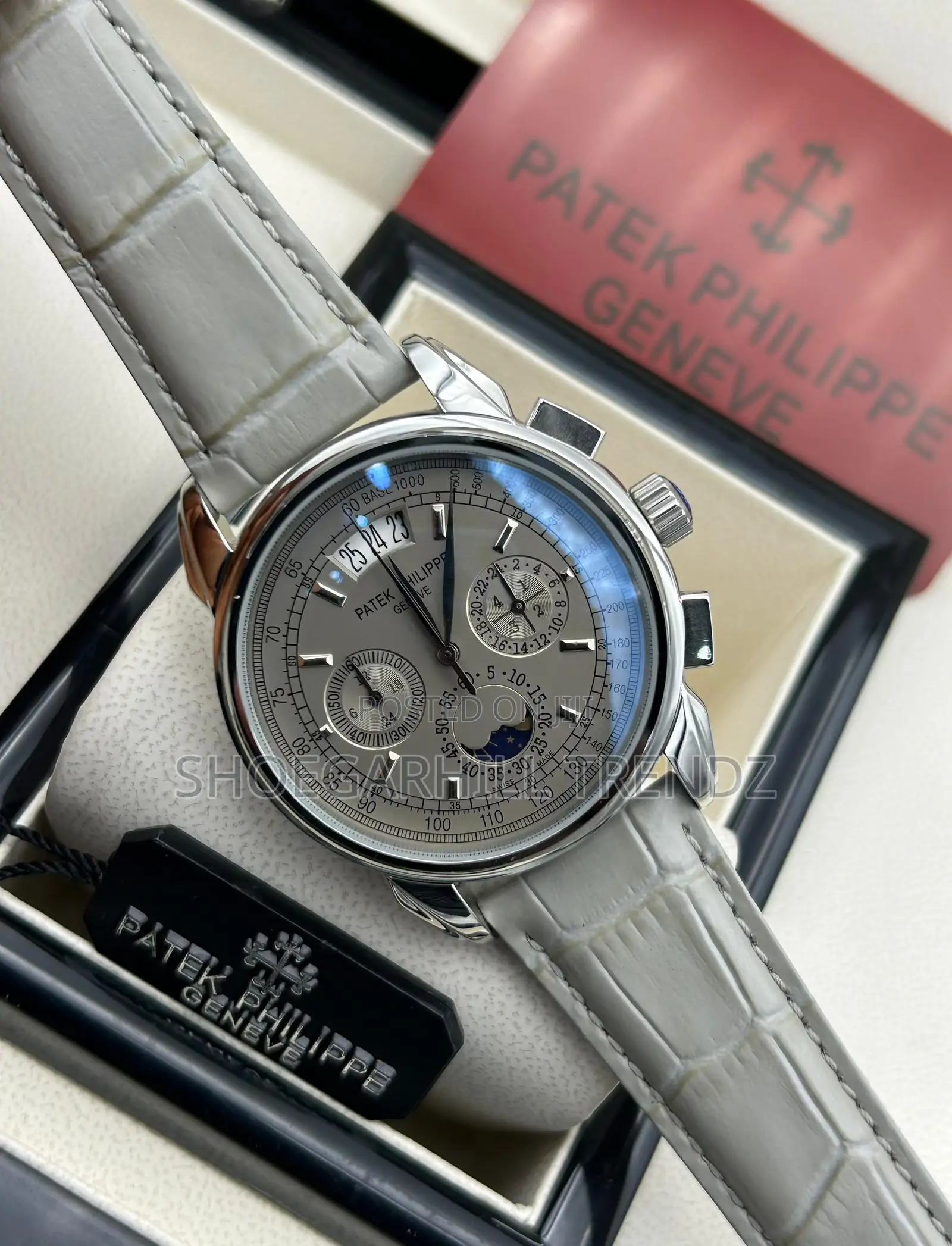 Patek Philippe Round Face Leather Watch