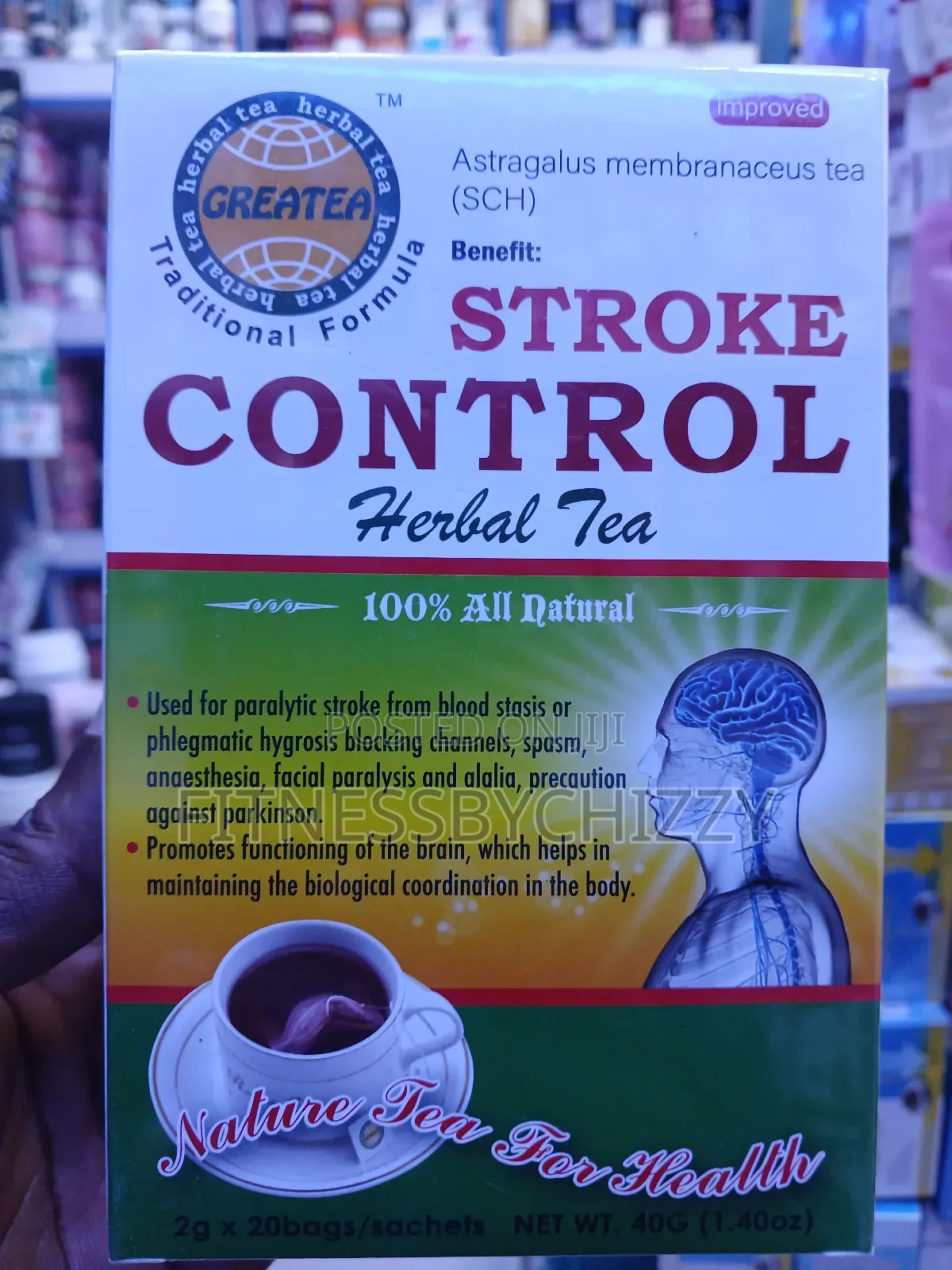 Greatea Stroke Control Herbal Tea X 20 Tea Bags