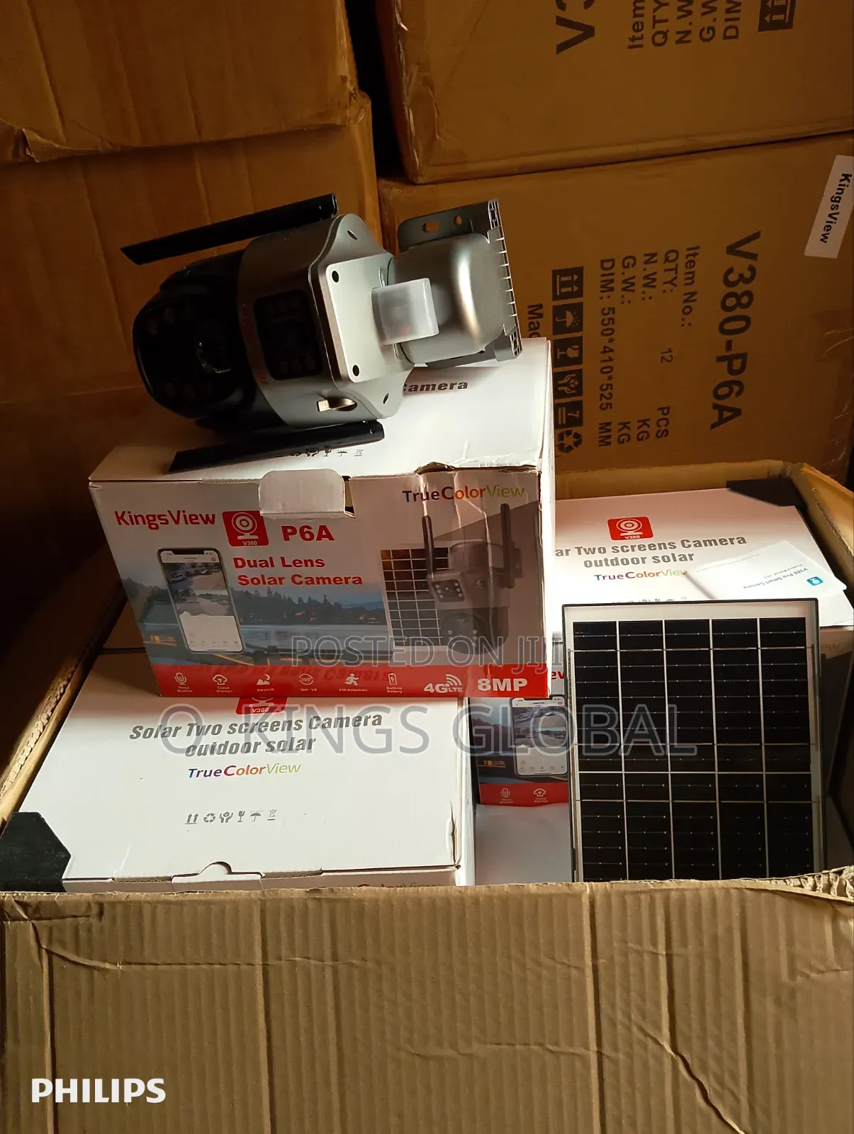V380 Pro Dual Lens 8mp, 4g, Solar Powered CCTV Camera