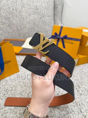 Louis Vuitton Initials Reversible Leather Belt.
