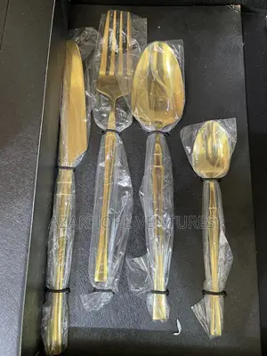 Gold-Plated Stainless Steel Cutlery Set