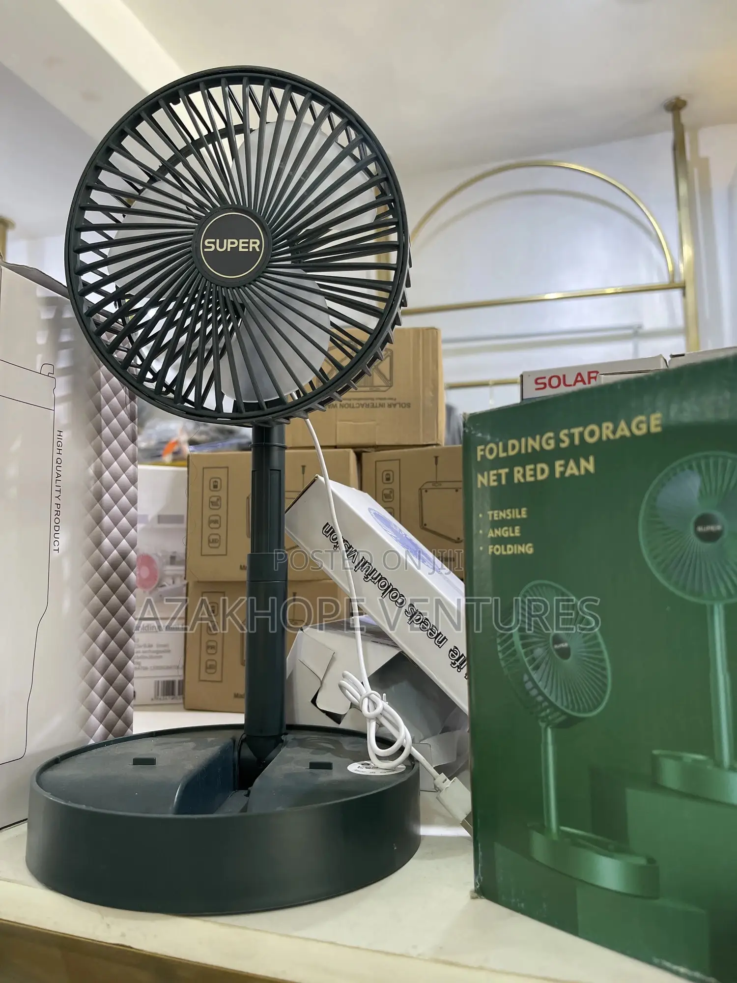 Foldable and Telescopic Table Fan