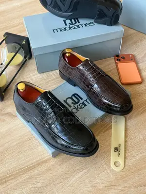 Men's Leather Crocodile Skin Derby Shoe