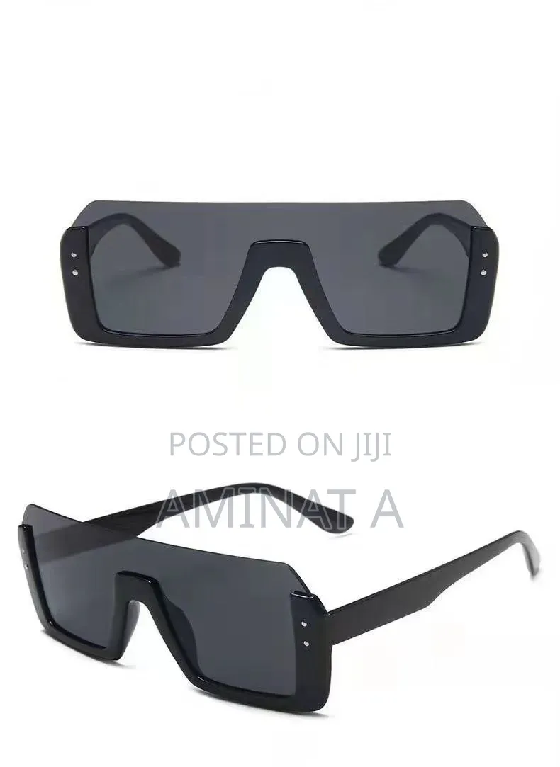 Black Retro Half Frame Sunglasses