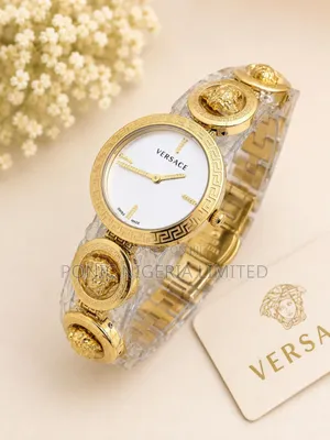 Versace Gold Chain Female Wrist Watch