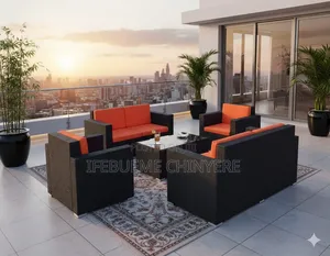 High Back Boss Chair With Orange Cushion