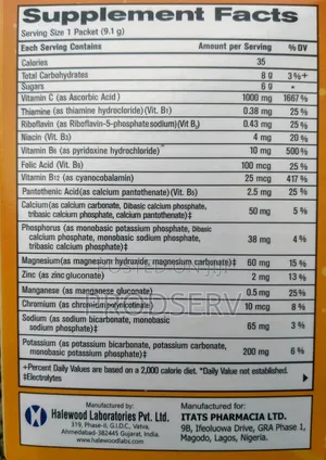 Prodservit C; Effervescent Powder; 1000mg Vit C, B-Co, Minerals