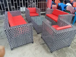 Boss Chair Black and White Rattan Sofa