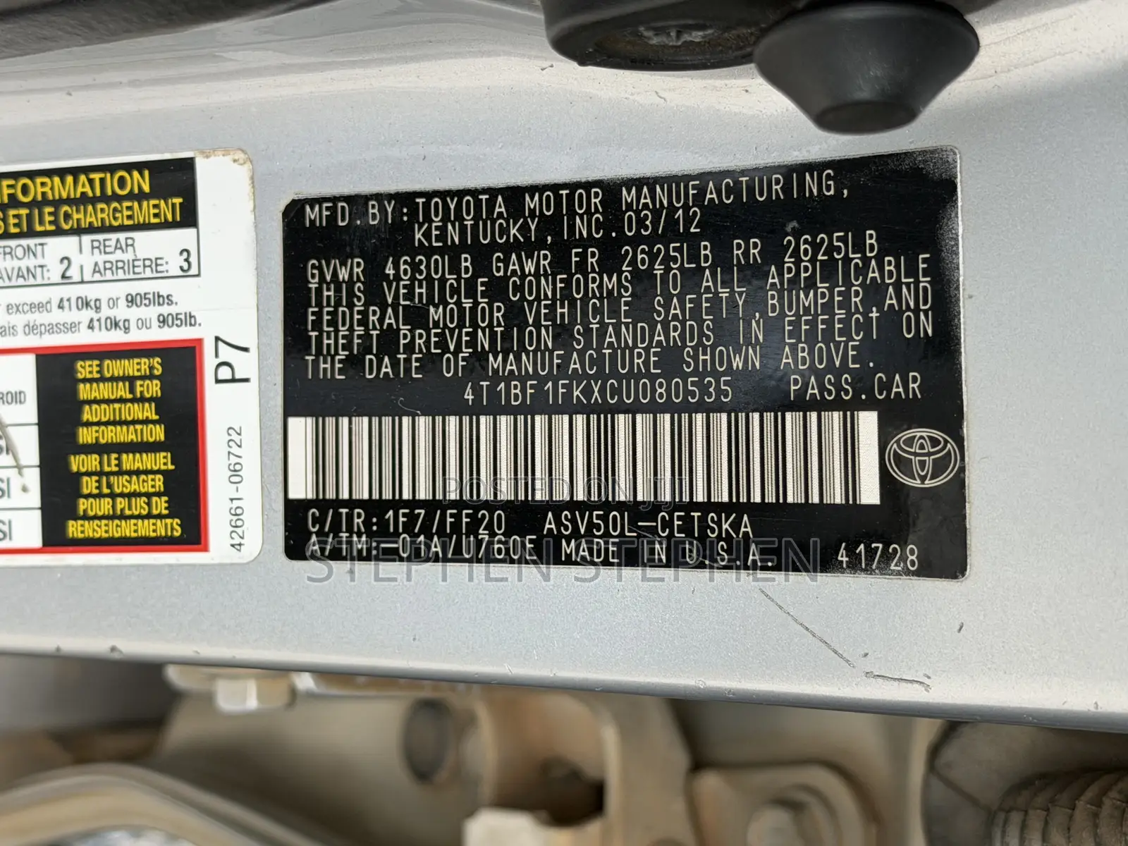 Toyota Camry 2013 Silver