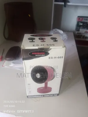 Eurosonic Es-H-605 Rechargeable Desktop Fan - Portable Mini Fan