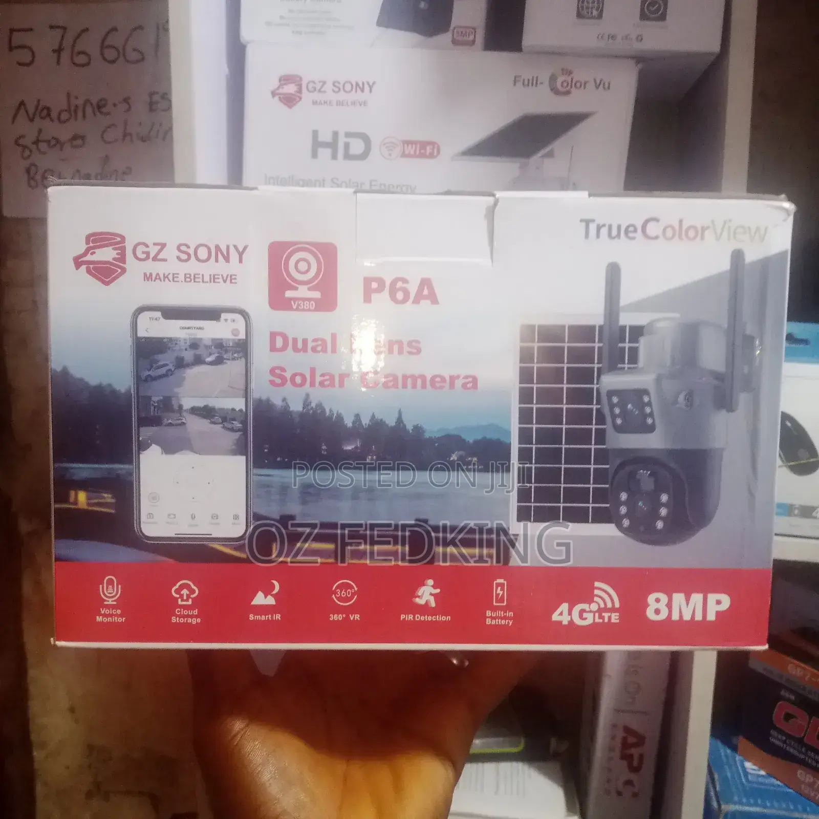 V380 PTZ Double Lens Solar Camera