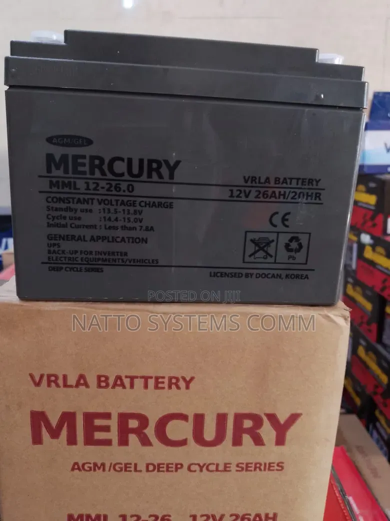 Mercury Ups 12 Volt 26ahs Battery