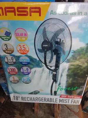 18 Inches Rechargeable Gasa Mist Standing Fan Is Available Now