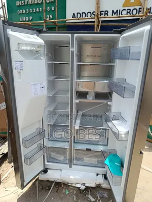 Hisense Side by Side Fridge With Dispenser Frost Free Cooper Coil