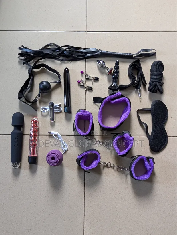 17 Pieces BDSM Kit Bondage Set + Wand Rose Sucker Bullet Vibrator for sale  - Adevar Global Concept  Price:  75,000 on Jiji.ng [Ojodu]