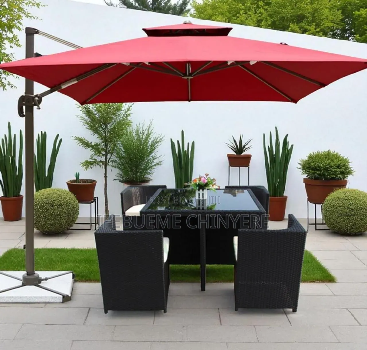 Rattan 4in 1 Set With Square Table