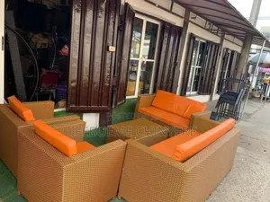Boss Chair Low Back Gold With Orange Cushion