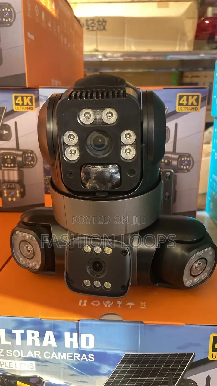 PTZ Solar Cameras. Triple Lens 4g