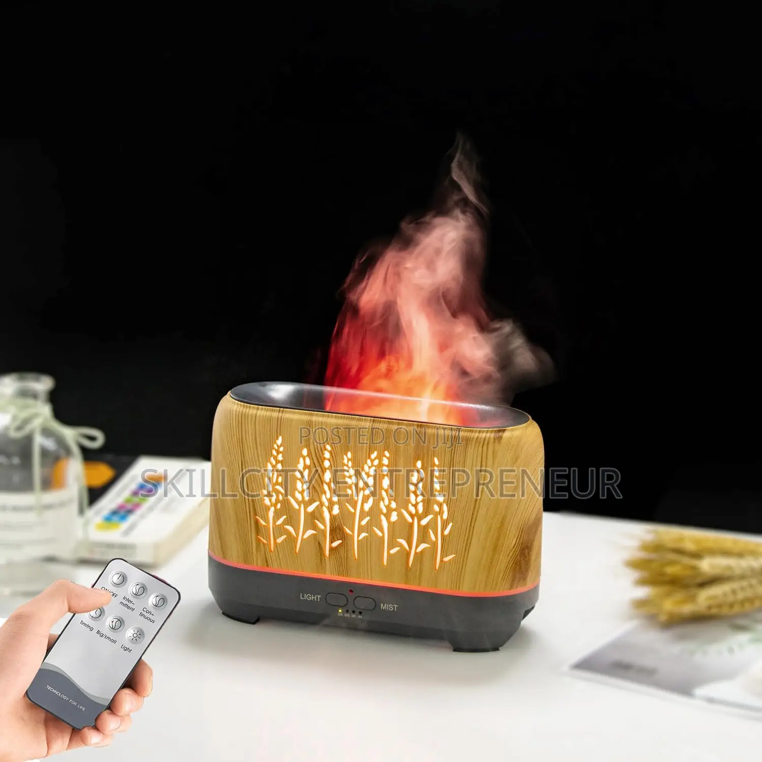 240ml Ultrasonic Flame Oil Diffuser