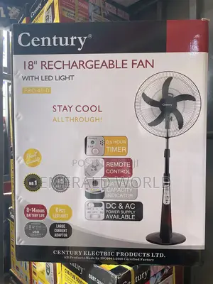 Century 18” Rechargeable Standing Fan