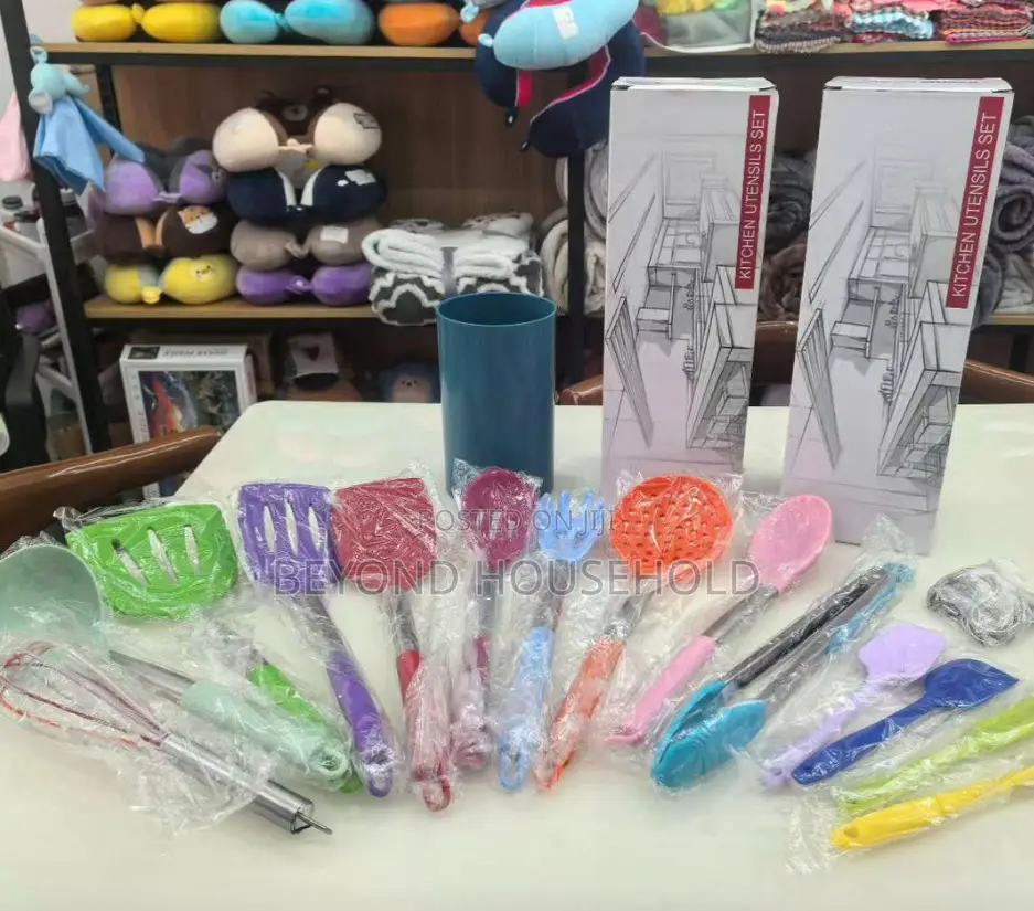 14 Pcs, Multi Colored Silicone Spoon Set