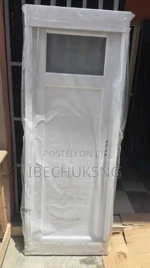 2.5ft White PVC Toilet Door