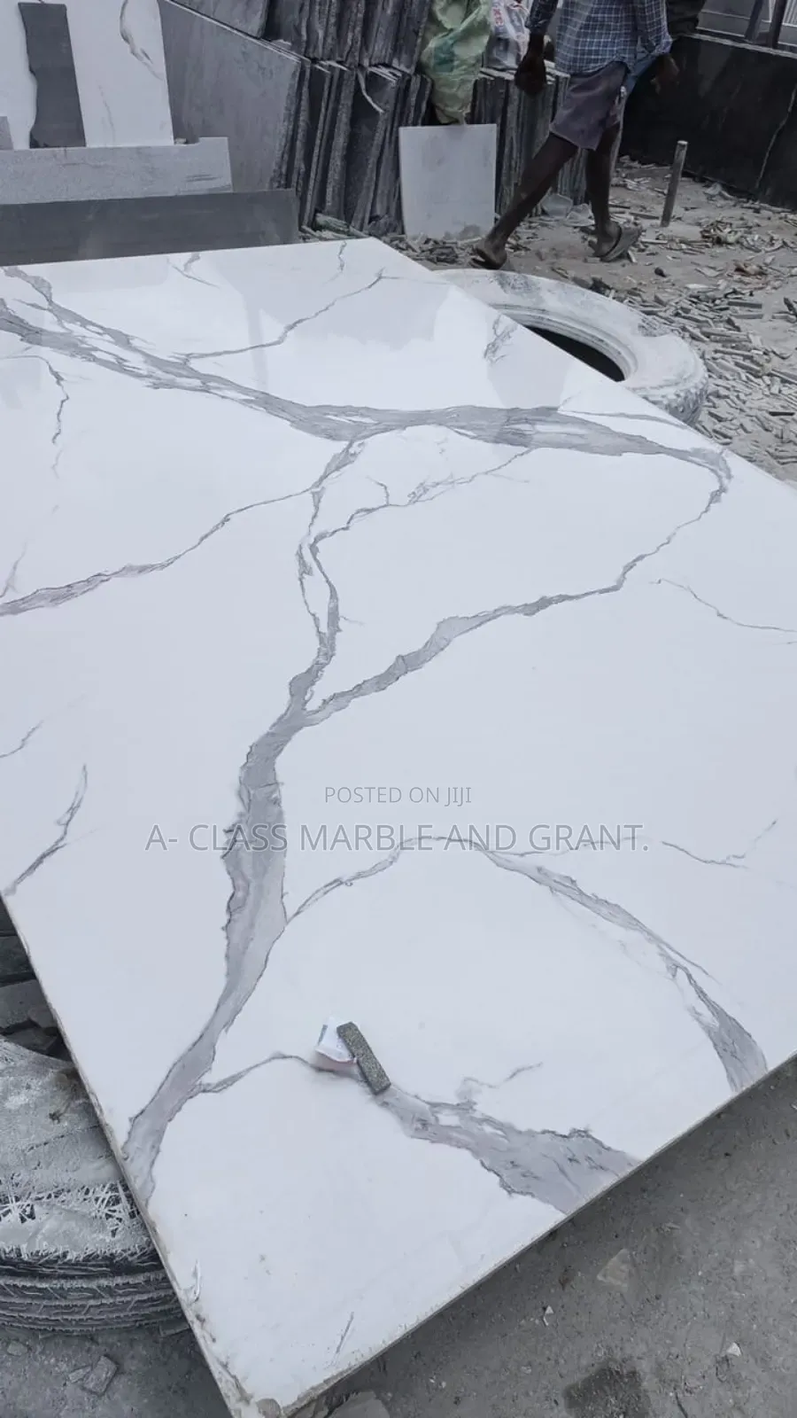 Quartz White Carara Slab 2cm