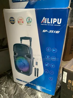 Ailipu Sp-3511d Portable Battery Speaker With Wireless Microphones.