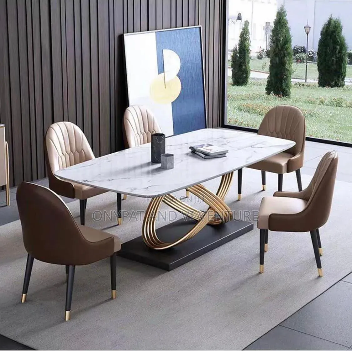 Classic Marble Top Dinning Set