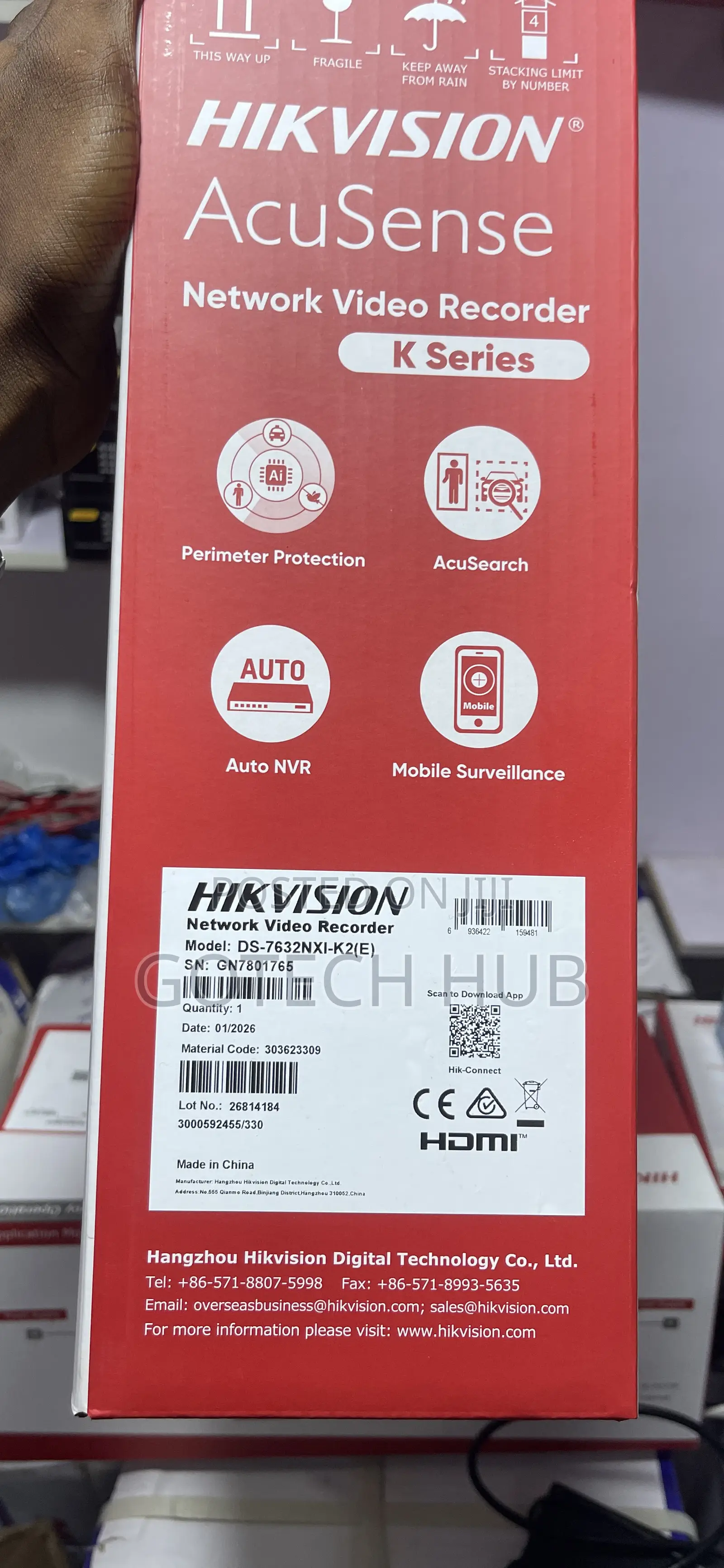 Hikvision DS-7632NXI-(E) 32 Channels NVR Non Poe