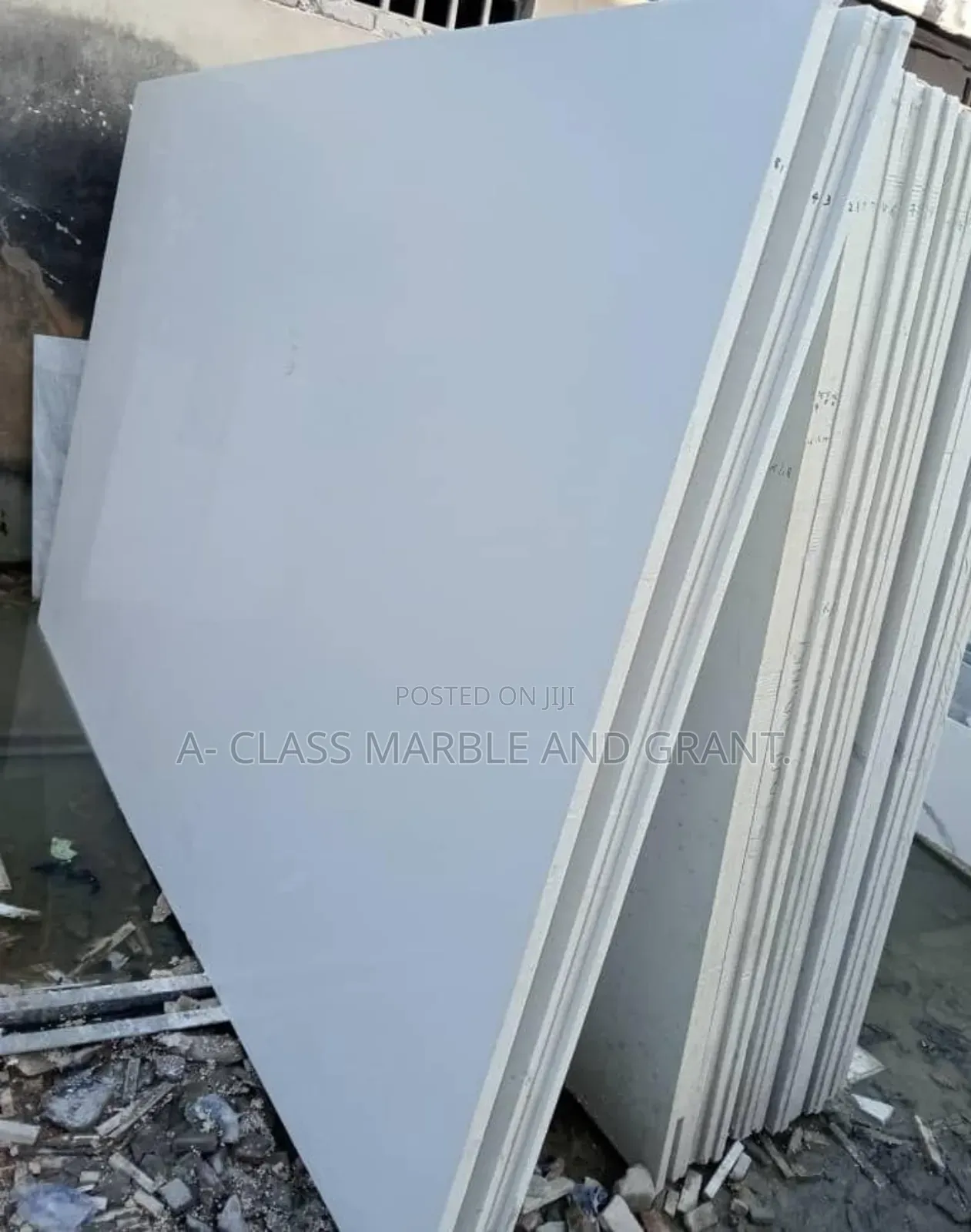 Quartz Marble Slab Plain White 2cm Thickness