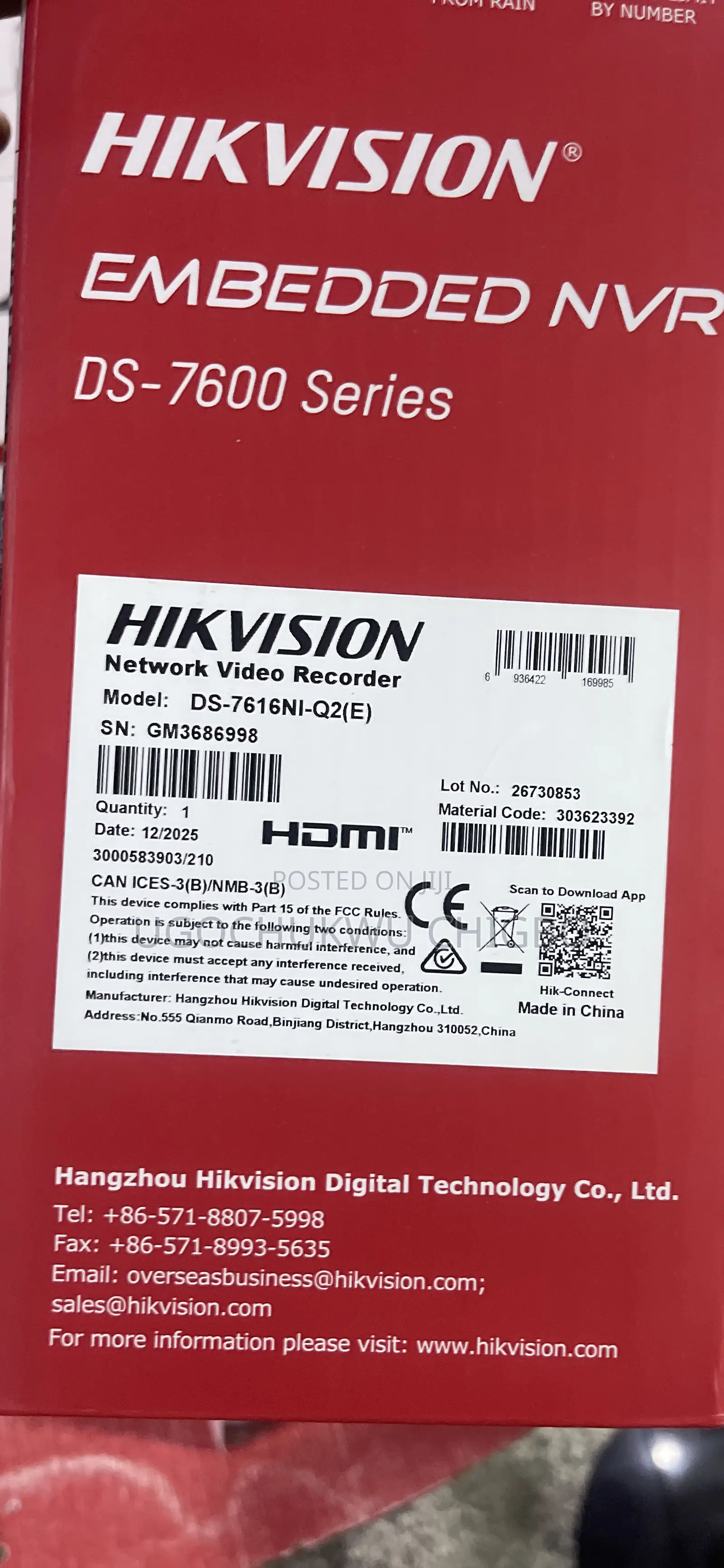Hikvision Ds-7616ni-Q2(E) 16 Channel NVR