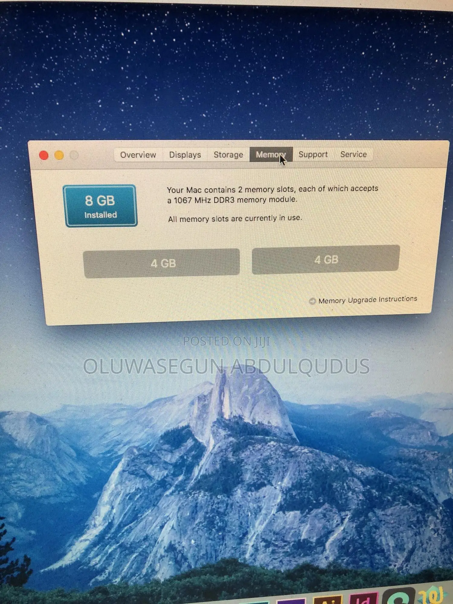 Desktop Computer Apple iMac 8GB Intel Core 2 Duo HDD 160GB