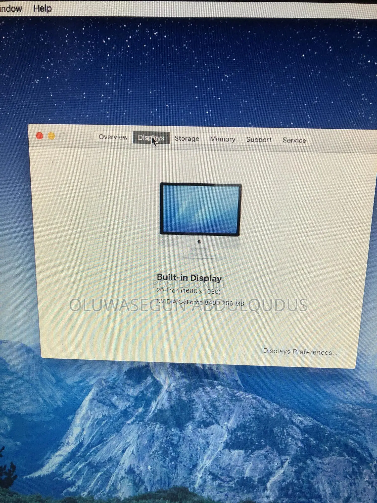 Desktop Computer Apple iMac 8GB Intel Core 2 Duo HDD 160GB