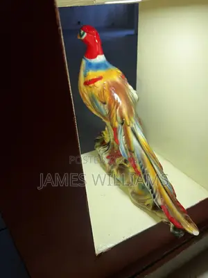 Antique Hand Painted Porcelain Bird