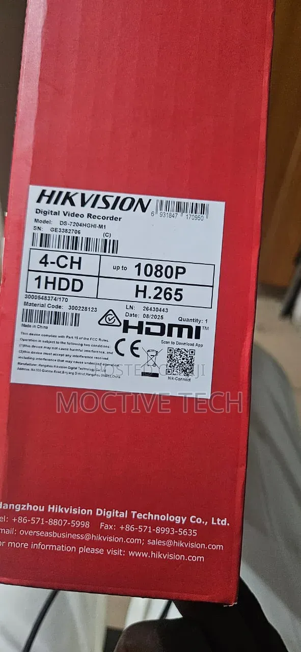 Hikvision DVR 4channal