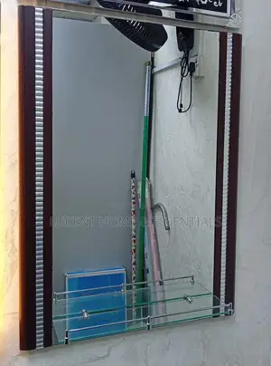 Modern Wall Mirror With Glass Shelving – High Quality