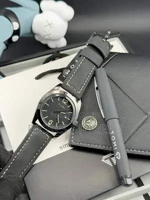 Tomi Suede Leather Watch With Free Gift Pen Wallet