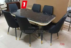Good Quality Marble Dining Table by 6chair