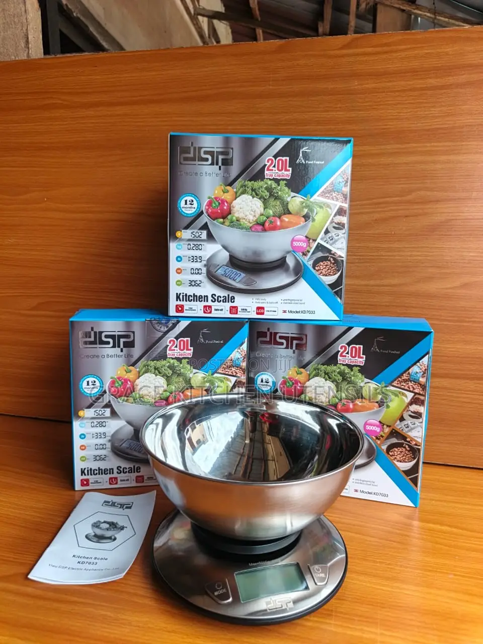 D S P Digital Kitchen Scale Stainless Steel