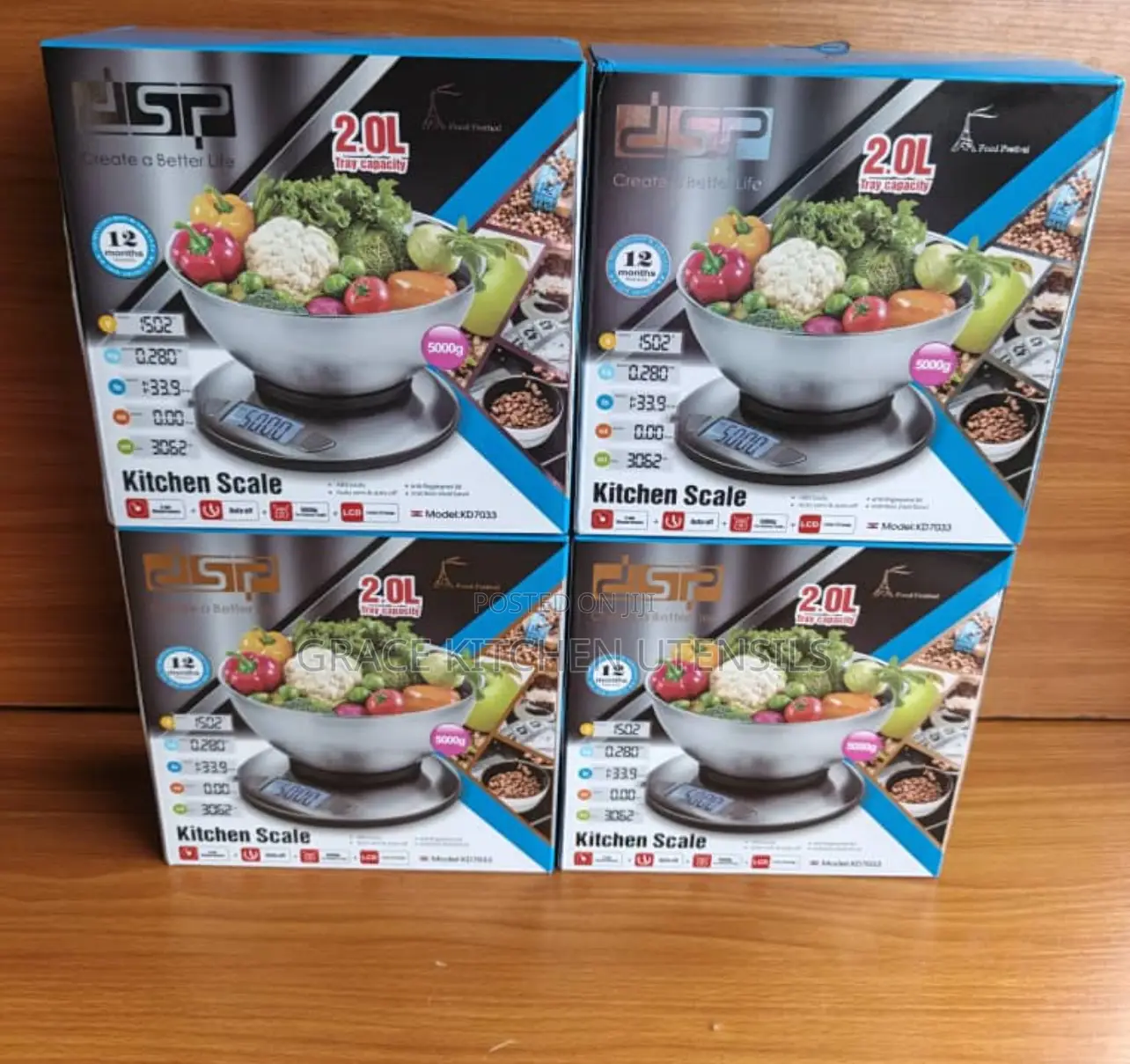 D S P Digital Kitchen Scale Stainless Steel