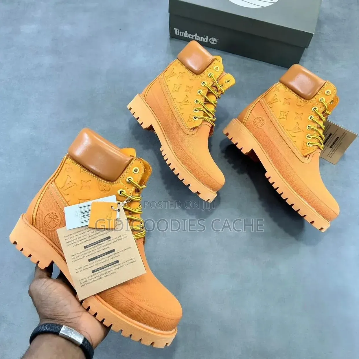 Monogram Work Boots With Chunky Lug Sole