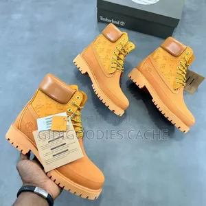 Monogram Work Boots With Chunky Lug Sole