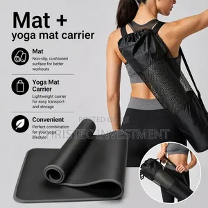 Thick Yoga Mat Non-slip Exercise Mat Pad With Carrying Bag
