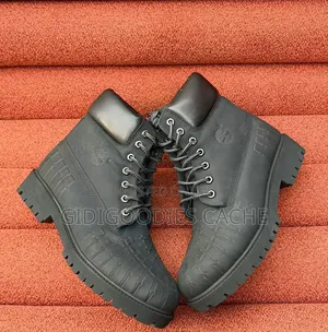 Embossed Black and Wheat Nubuck Ankle Boots Size 40-46