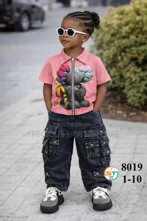 Children Shirt Top and Barging Cargo Jeans